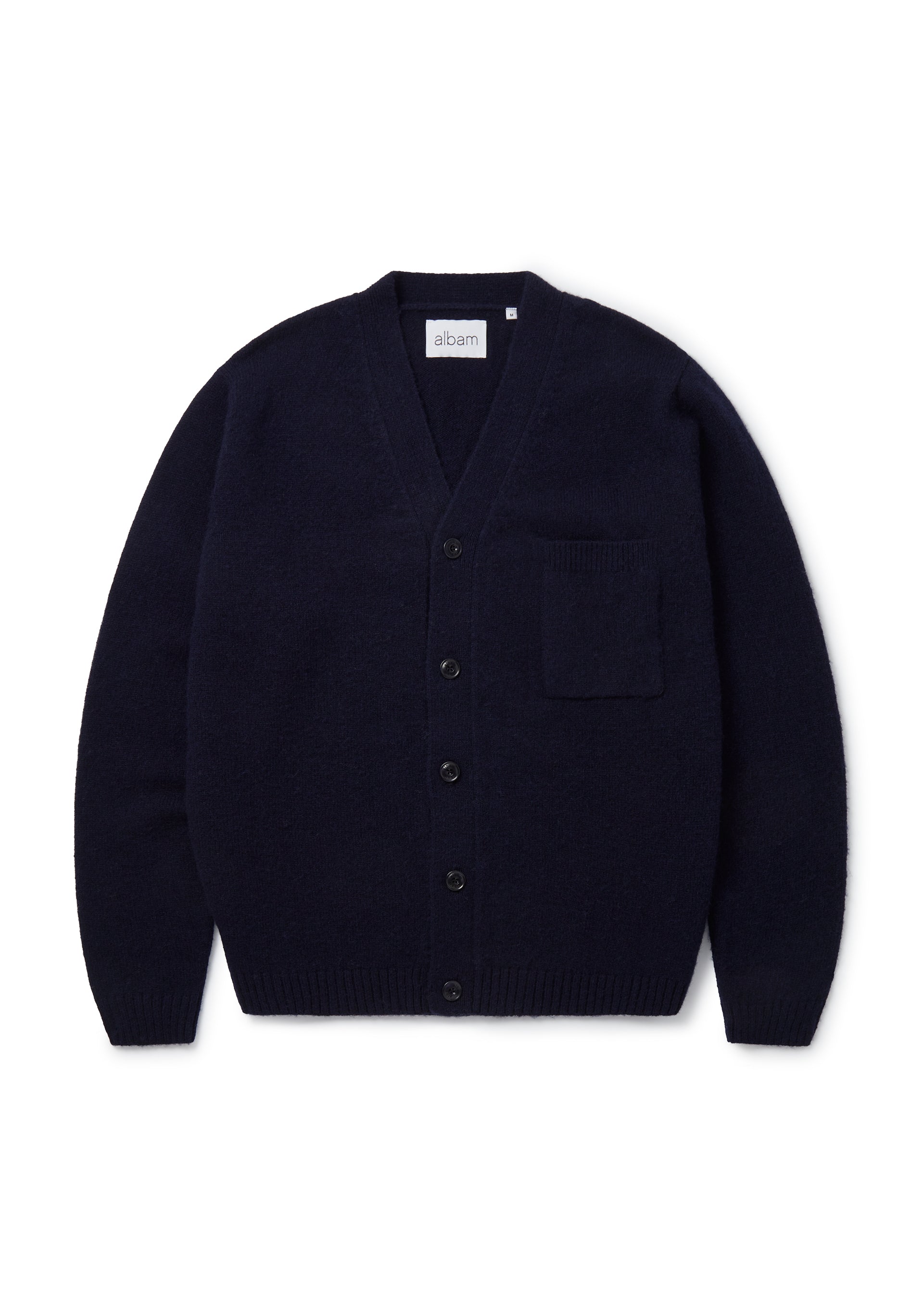 Boiled Wool Cardigan in Navy albam Clothing