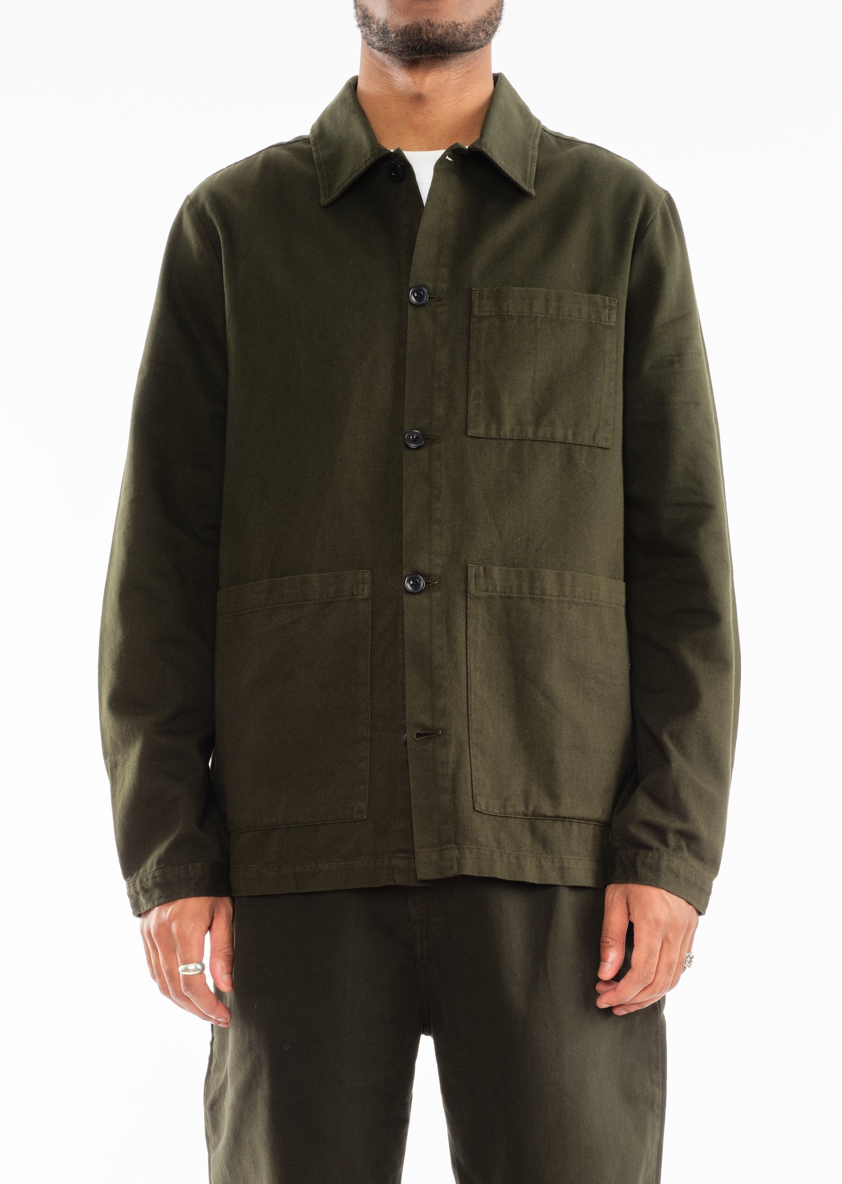 Twill Work Shirt in Green – albam Clothing