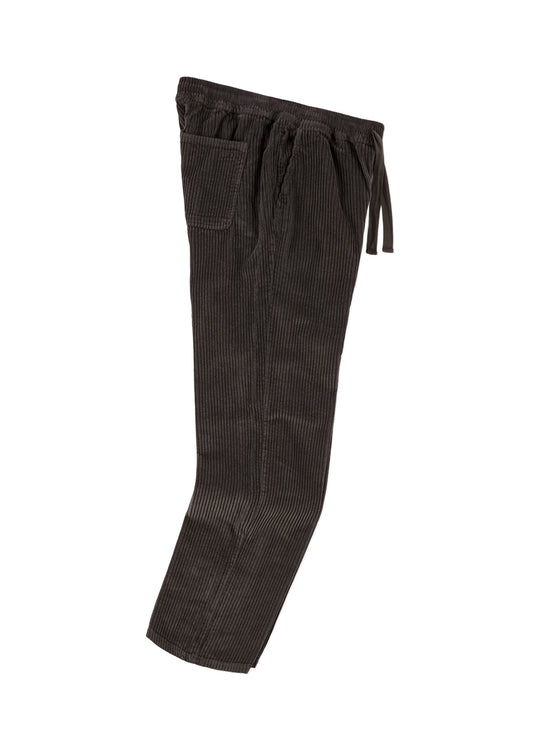 Cord Judd Drawstring Trouser in Charcoal