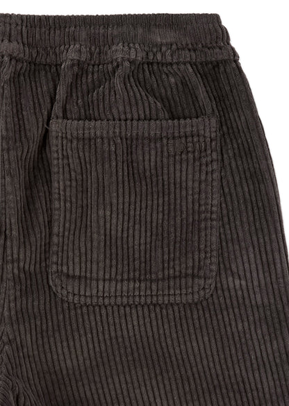 Cord Judd Drawstring Trouser in Charcoal