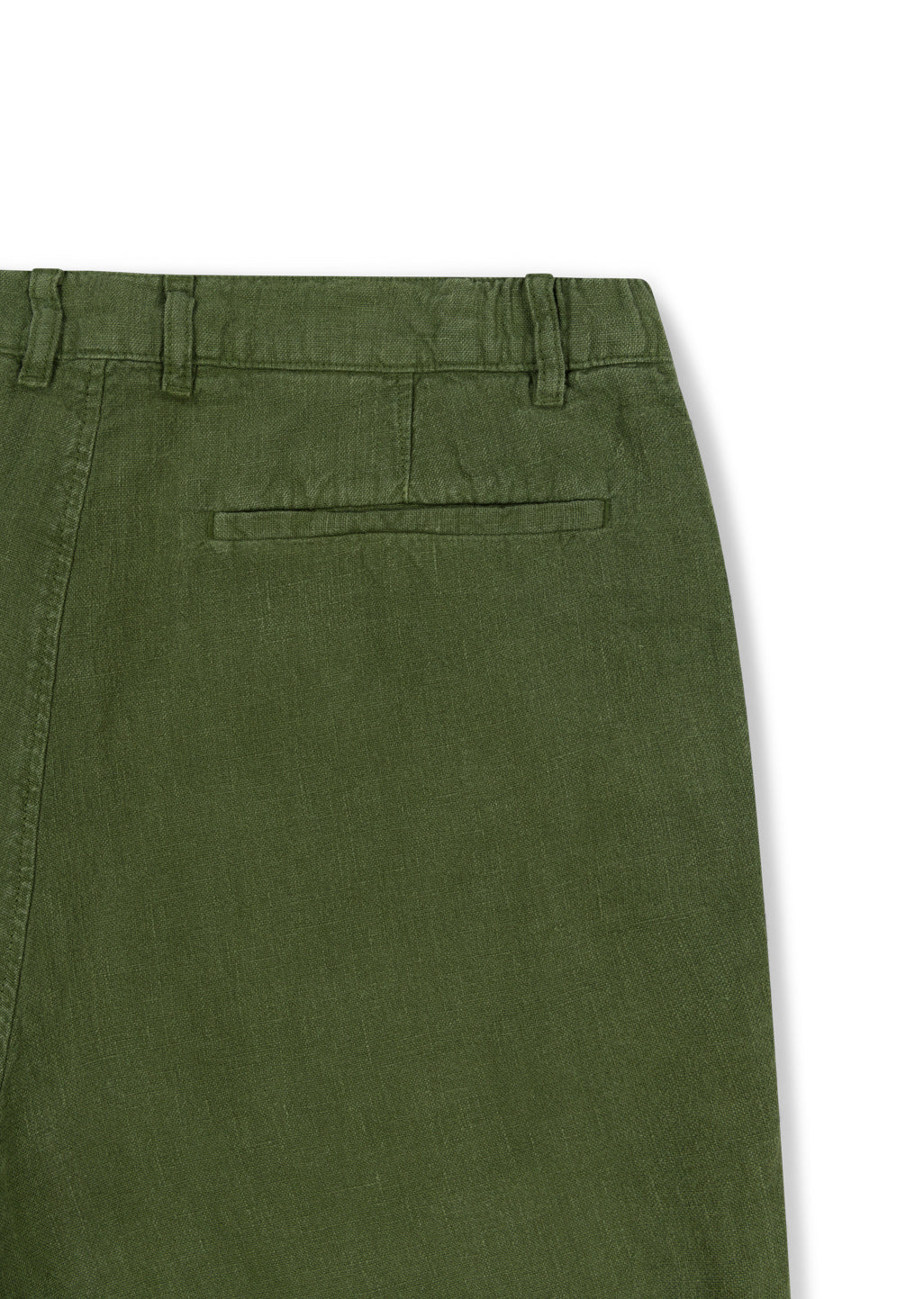 Elasticated Linen Trousers in Khaki – albam Clothing