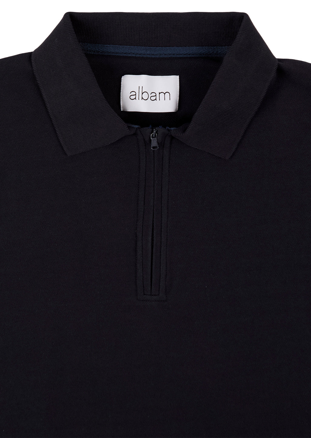 Beaumont Zip Polo in Dark Navy