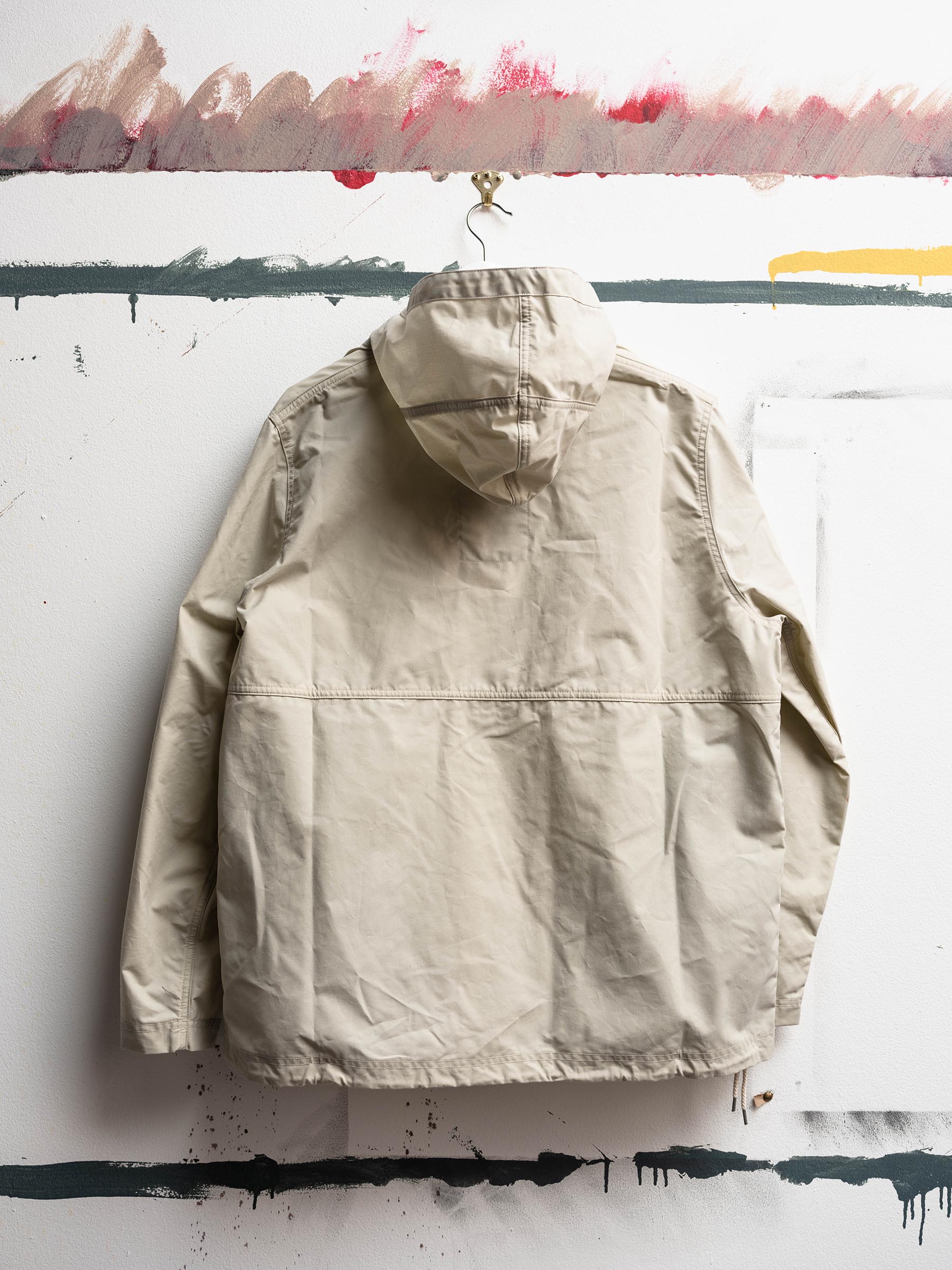 Waxed Button Smock in Clay