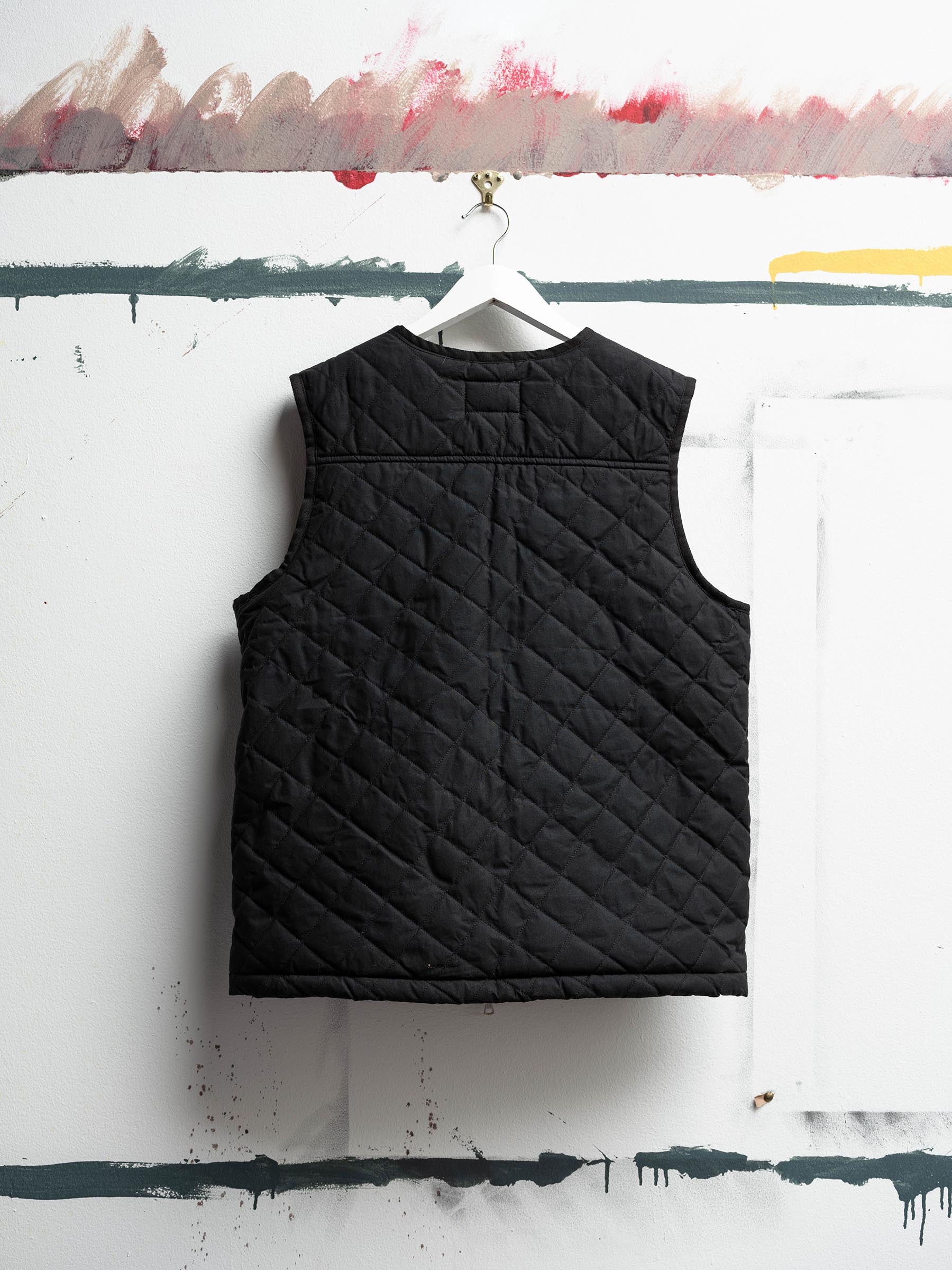 Quilted Liner Vest in Black