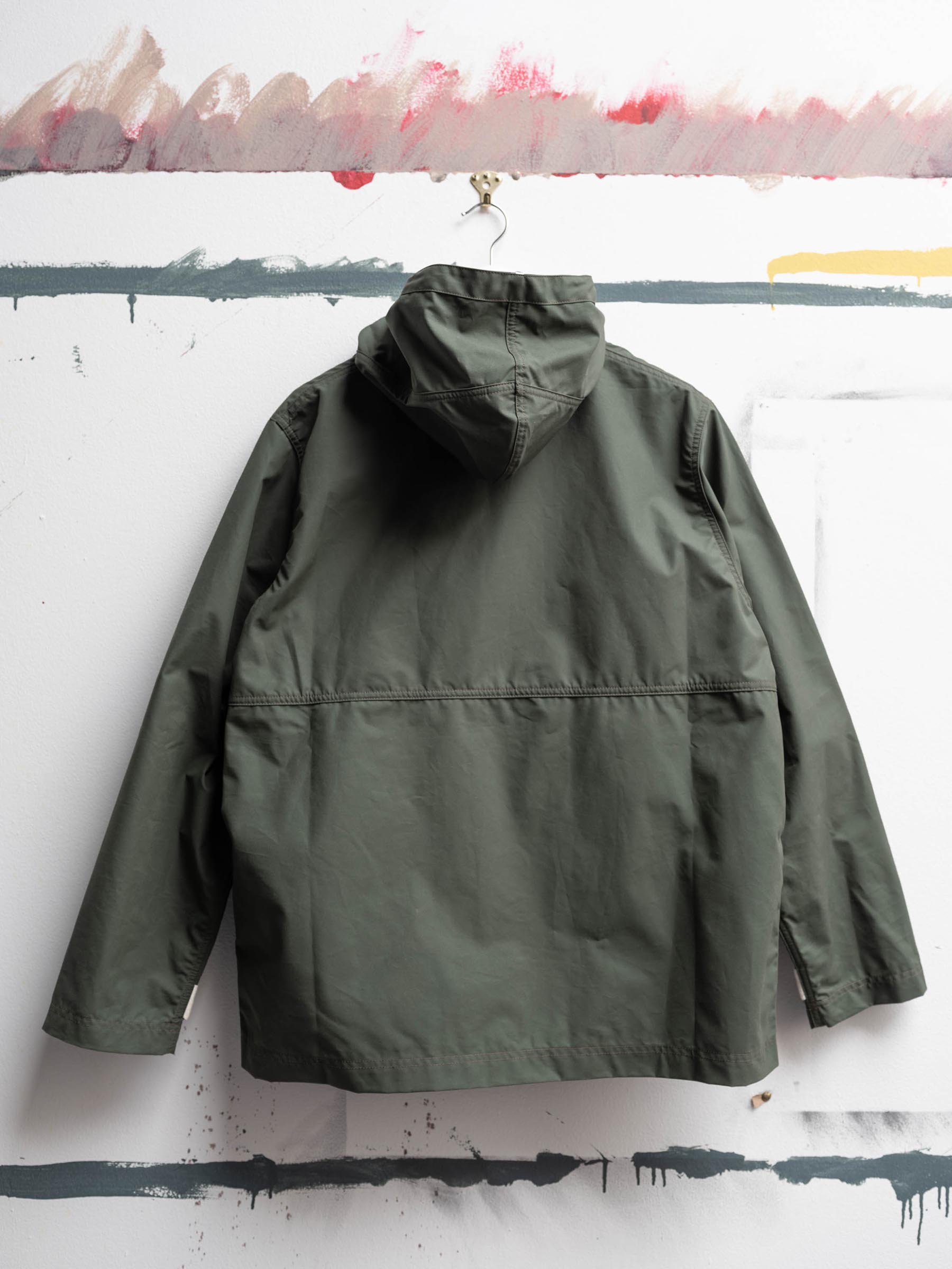 Waxed Button Through Parka in Green albam Clothing