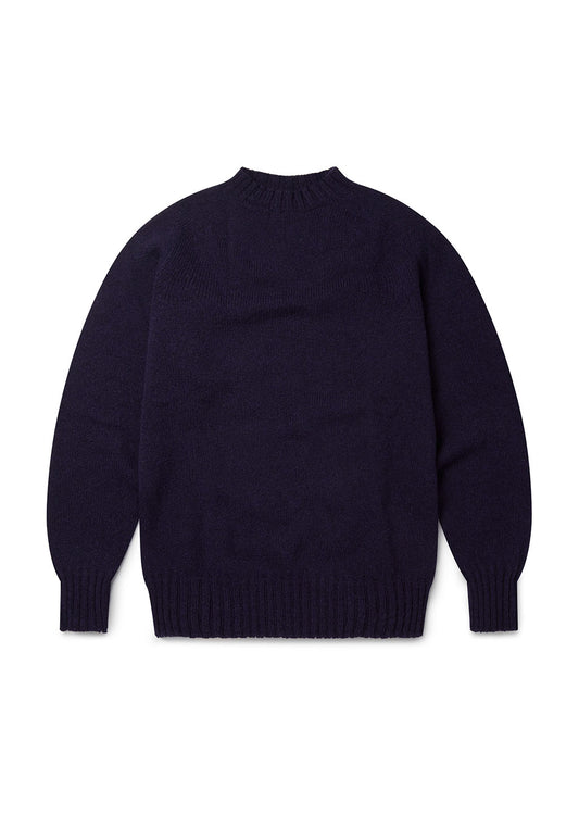 Seamless Raglan Shetland in Navy