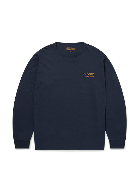 Utility Long Sleeve Graphic T-Shirt in Navy